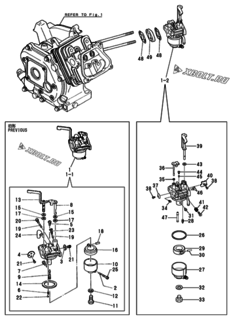  Двигатель Yanmar GA90SNA, узел -  Карбюратор 