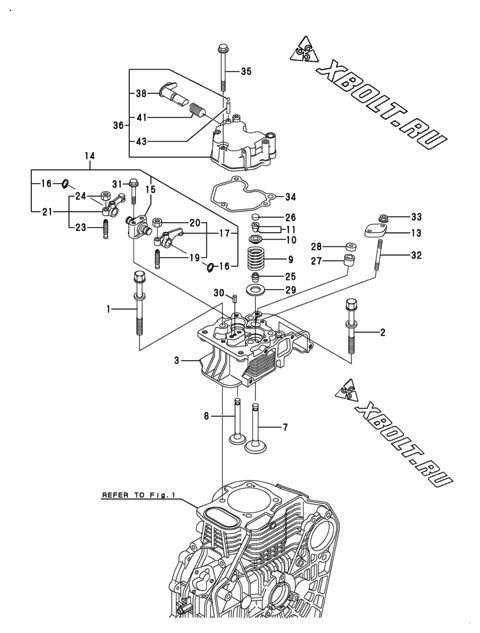  Головка блока цилиндров (ГБЦ) двигателя Yanmar L100V6AA2R1AAS1
