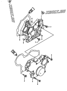  Двигатель Yanmar HWZP710H1N, узел -  Корпус редуктора 