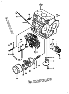  Двигатель Yanmar 3TNE82A-DGD, узел -  Система смазки 