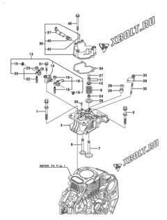  Двигатель Yanmar L70V6EN9C9EAMA, узел -  Головка блока цилиндров (ГБЦ) 