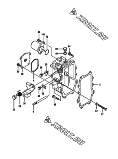  Двигатель Yanmar 4TNV98-IGE, узел -  Регулятор оборотов 