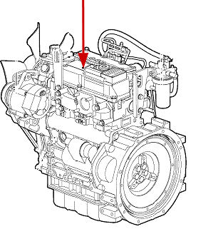 Расположение шильды на двигателе TNM