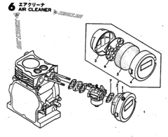  Двигатель Yanmar GE36E-DPK, узел -  Воздушный фильтр 