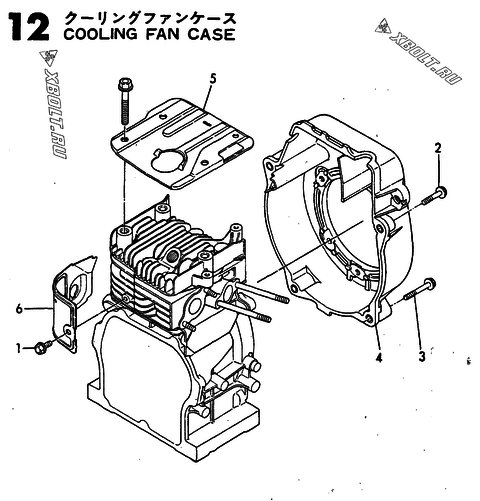  Корпус вентилятора охлаждения двигателя Yanmar GE36E-DP