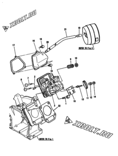  Двигатель Yanmar GA90S, узел -  Головка блока цилиндров (ГБЦ) 