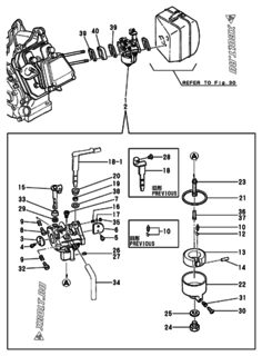  Двигатель Yanmar GA120D, узел -  Карбюратор 