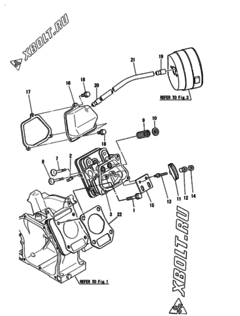  Двигатель Yanmar GA90SNA, узел -  Головка блока цилиндров (ГБЦ) 
