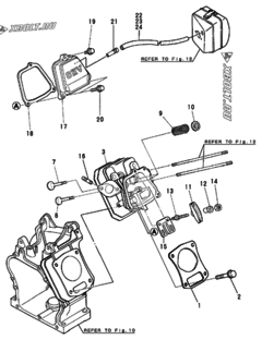  Двигатель Yanmar GA120SNS, узел -  Головка блока цилиндров (ГБЦ) 