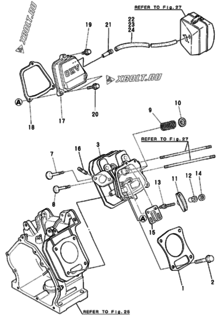  Двигатель Yanmar GA160SNG, узел -  Головка блока цилиндров (ГБЦ) 