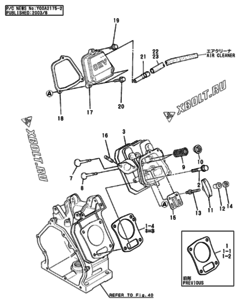  Двигатель Yanmar GA180SNS, узел -  Головка блока цилиндров (ГБЦ) 