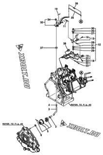  Двигатель Yanmar GA180SNM, узел -  Регулятор оборотов и прибор управления 