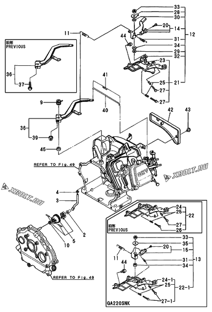  Регулятор оборотов и прибор управления двигателя Yanmar GA220SNK