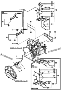  Двигатель Yanmar GA220SNK, узел -  Регулятор оборотов и прибор управления 