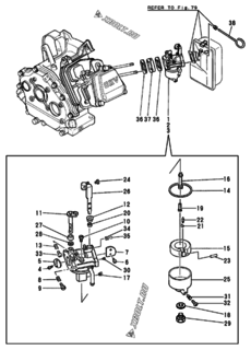  Двигатель Yanmar GA300SNM, узел -  Карбюратор 