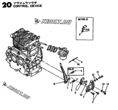  Двигатель Yanmar GE70E-D, узел -  Блок управления 