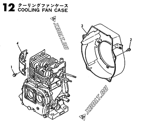  Корпус вентилятора охлаждения двигателя Yanmar GE50E-DP