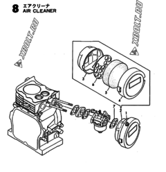  Двигатель Yanmar GE36E-DH, узел -  Воздушный фильтр 