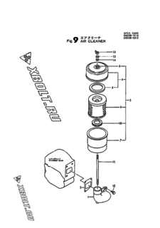  Двигатель Yanmar NFD170-E(EK), узел -  Воздушный фильтр 