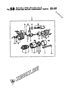  Двигатель Yanmar 6T95LT-GH,GM, узел -  СТАРТЕР 