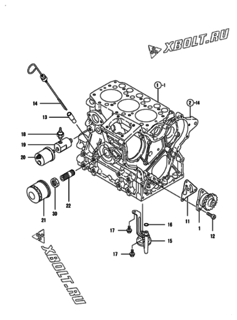  Двигатель Yanmar 3TNE68-GH, узел -  Система смазки 