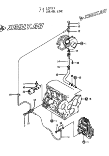  Двигатель Yanmar 3TNE84T-GH, узел -  Система смазки 