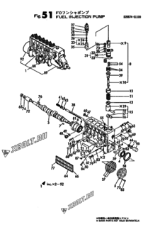  Двигатель Yanmar 6KHL-ST(RAD, узел -  Топливный насос высокого давления (ТНВД) 