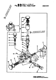  Двигатель Yanmar 6KHL-ST(RAD, узел -  Топливный насос 