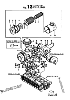  Двигатель Yanmar 6LAALCDT(C01, узел -  Воздушный фильтр 