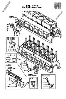  Двигатель Yanmar 6KFL-UT(S03), узел -  Сапун 