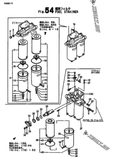  Двигатель Yanmar 6KHL-STN, узел -  Топливный фильтр 