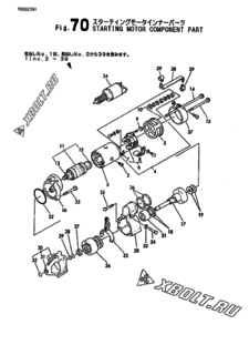  Двигатель Yanmar 6LAALG(-1), узел -  СТАРТЕР 