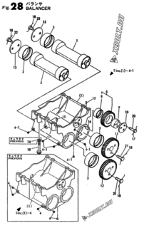  Двигатель Yanmar 4HAL-N(S01), узел -  Стабилизатор 