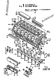  Двигатель Yanmar 12LALCST(C03, узел -  Блок цилиндров 