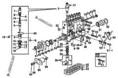  Двигатель Yanmar YPP180, узел -  Топливный насос высокого давления (ТНВД) 