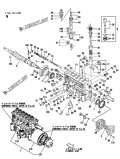  Двигатель Yanmar 12LAL-ET, узел -  Топливный насос высокого давления (ТНВД) 