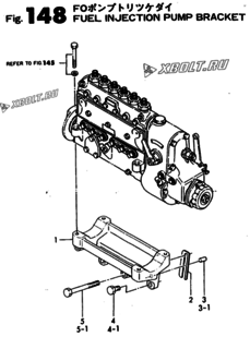  Двигатель Yanmar 6KFL-HT, узел -  Топливный насос высокого давления (ТНВД) 