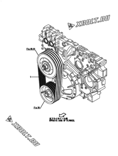 FAN BELT(ENGINE-INSTALLED RADIATOR SPEC)