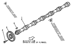  Двигатель Yanmar 6NHLG-ST, узел -  Распредвал 