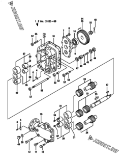  Двигатель Yanmar 8N330L-GV, узел -  МАСЛЯНЫЙ НАСОС 