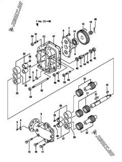  Двигатель Yanmar 8N330-UV, узел -  МАСЛЯНЫЙ НАСОС 
