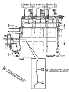 FUEL OVERFLOW PIPE(CYLINDER)(MAIN ENGINE)