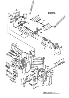  Двигатель Yanmar 6T95LTE-PP, узел -  Регулятор оборотов 