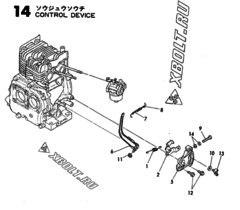  Двигатель Yanmar GE50E-DR, узел -  Блок управления 