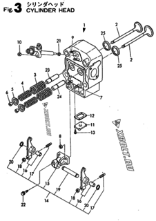  Двигатель Yanmar N22Y-B, узел -  Головка блока цилиндров (ГБЦ) 