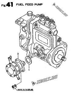  Двигатель Yanmar 3TN82E-S, узел -  Топливный насос 