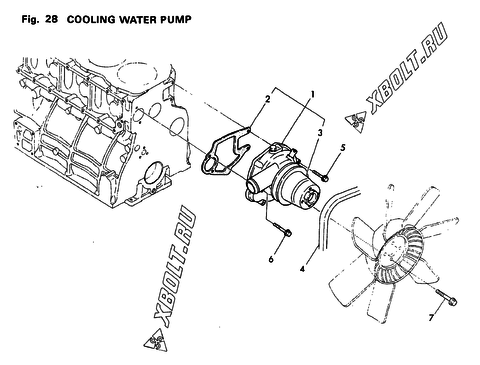  Водяная помпа двигателя Yanmar 4T112TLE-PP