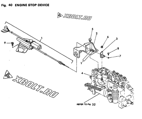  Устройство остановки двигателя двигателя Yanmar 4T112TLE-PP