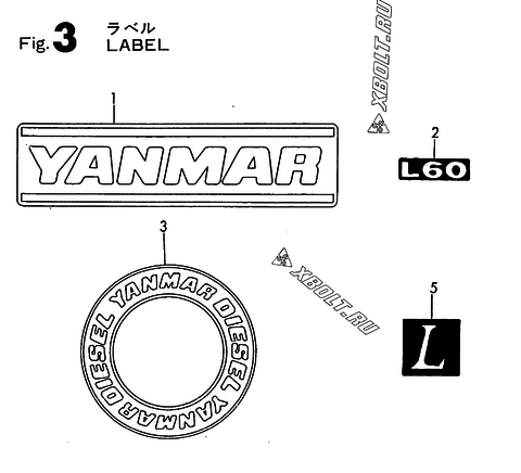  Шильды двигателя Yanmar L60AE-DEJN
