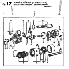  Двигатель Yanmar NP23EHA, узел -  СТАРТЕР 